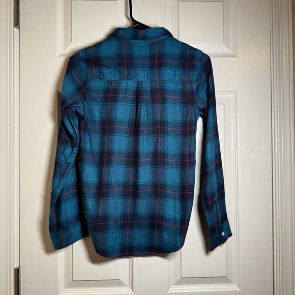 Abercrombie Kids Teal and Maroon Plaid Button-Down Shirt - Picture 4 of 9